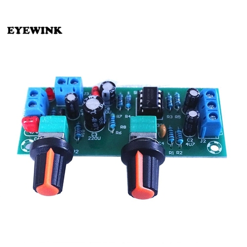 High-precision Single supply low pass filter board subwoofer preamp board 2.1 channel DC 10-24v 22hz-300hz ► Photo 1/4