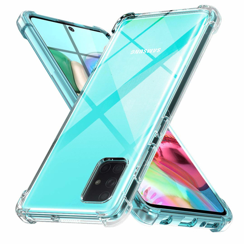 Silicone soft phone cover case on the For samsung Galaxy a51 a71 2022 sm a515f a715f a 51 71 Transparent shockproof coque fundas ► Photo 1/6