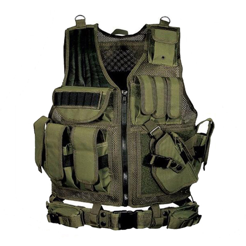 Tactical Military Combat Paintball Airsoft Molle Hunting Training Vest For Kids 