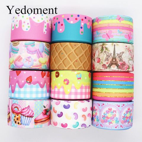 10 Yards 1.5'' (38MM) Cake,Rainbow Printed Grosgrain Ribbons For Hair Bows DIY Handmade Materials Y19082302 ► Photo 1/6