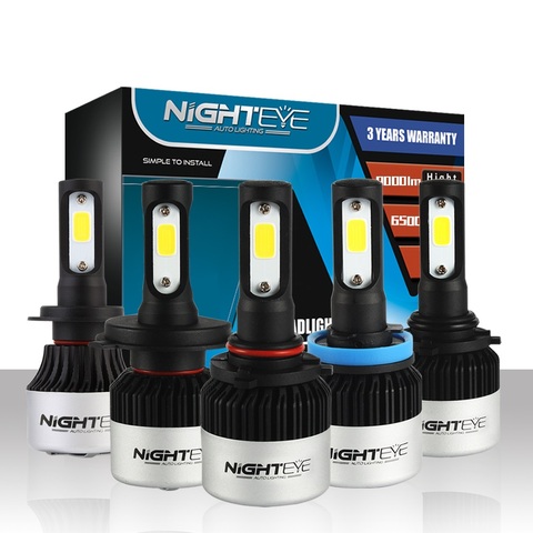 NIGHTEYE Super Bright Car Headlights H7 LED H4 led H8/H9/H11 HB3/9005 HB4/9006 Auto Bulb 72W 9000LM Automobiles Headlamp 6500K ► Photo 1/6