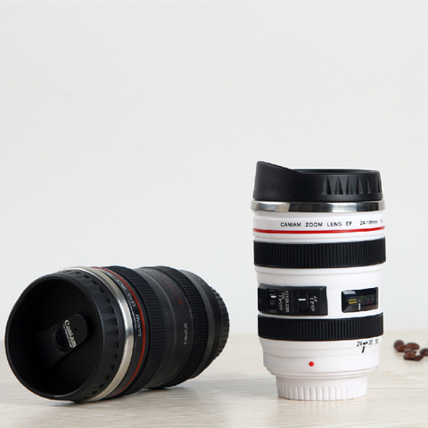 New 24-105MM Lens THERMOS Camera Travel Coffee Tea Cup Mug Lens Creative Cup Stainless Steel Brushed Liner ► Photo 1/1