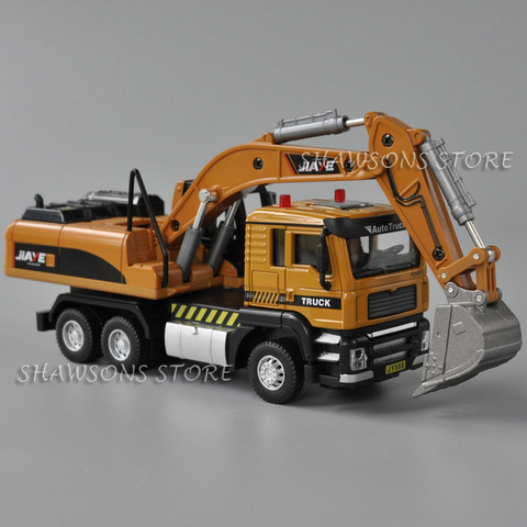 1:43 Diecast Metal Engineering Vehicle Model Toys Excavator Truck Pull Back with Sound & Light ► Photo 1/5