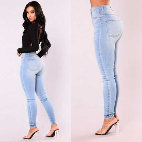 Sexy Jeans Women Denim Skinny Pants High Waist Stretch Lady Jeans Push Up Leggings Slim Pockets Button Pencil Jeans Women ► Photo 1/6