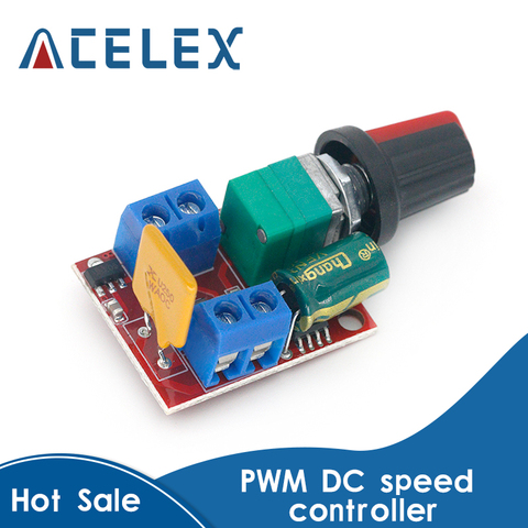 Hot Sale Mini 5A PWM Max 90W DC Motor Speed Controller Module 3V-35V Speed Control Switch LED Dimmer ► Photo 1/6