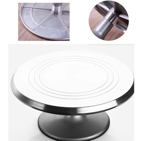 8/12-inch Baking Tools aluminum alloy flower cream cake decorating table turntable non-slip turntable cake stand set Cake Tools ► Photo 1/6
