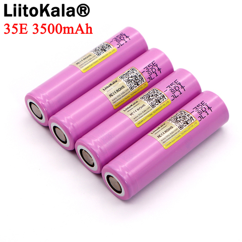 Liitokala Original INR18650-35E 3.7V 3500mAh Max 13A Discharge Power Battery For Flashlight batteries ► Photo 1/6