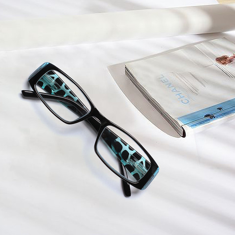 Men's and women's fashion rectangular reading glasses black print glasses frame 0.5 1.75 2.0 3.0 4.0 ► Photo 1/5