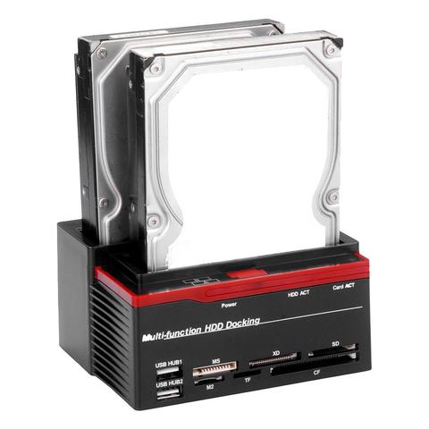 New Multifunction Dual Slot 2.5/3.5inch IDE SATA SDD HDD Docking Station Card Reader ► Photo 1/6