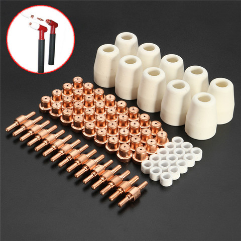 75pcs Plasma Cutter Accessories For Cutter Torch Consumables KIT Electrodes TIPS Nozzles Fit CUT40 CUT50 ► Photo 1/6