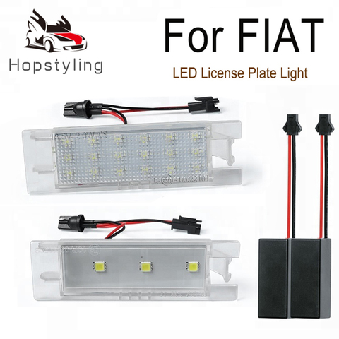 2Pc LED Number License Plate Light Lamps For Fiat Punto 188 Evo Van Pratico 263 Doblo Marea Multipla Tipo 500L Bravo Croma Linea ► Photo 1/6