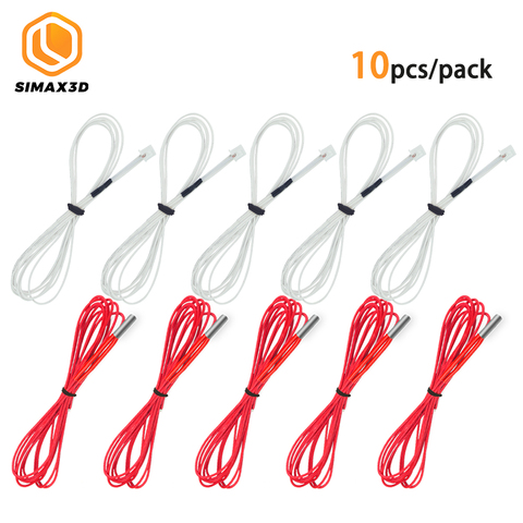 10pcs/pack Hotend 24V 40W Red Heater Cartridge Extruder Heater + 100K NTC 3950K Thermistor for Ender 3 Pro 3D Printer Accessory ► Photo 1/6