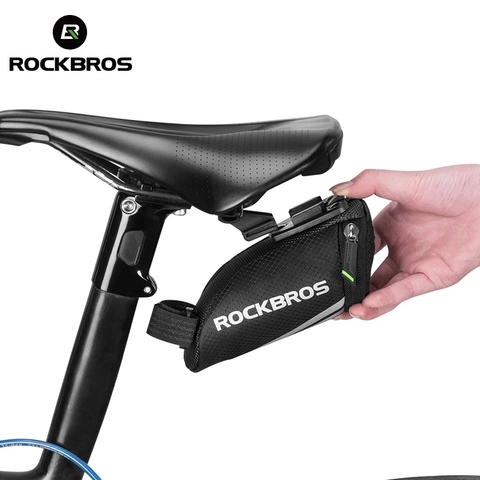 ROCKBROS Bike Saddle Bag Portable Reflective Tail Seatpost Nylon Cycling Bike Bicycle Mini Bag Package MTB Bike Accessories ► Photo 1/6