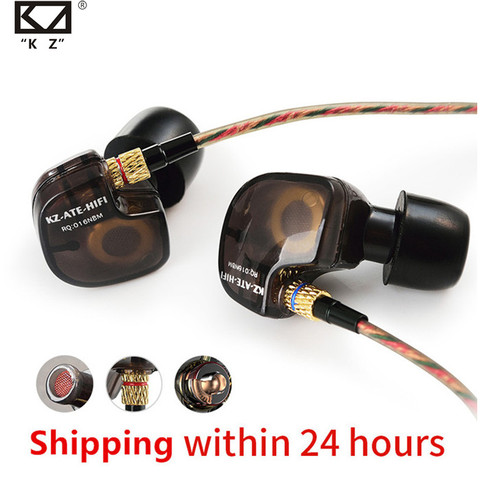 KZ ATE ATR HD9 EDR1 ZS3E Headset 1DD Dynamic 3.5mm in Ear Earphones HiFi Sport Earbuds For Phones Gaming with Microphone ► Photo 1/6