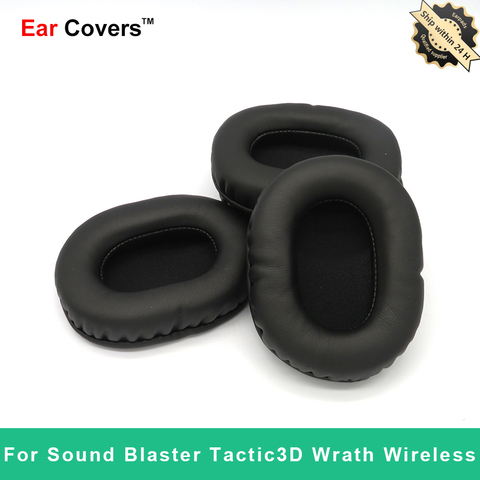 Ear Pads For Creative Sound Blaster Tactic3D Wrath Wireless Headphone Earpads Replacement Headset Ear Pad PU Leather Sponge Foam ► Photo 1/6