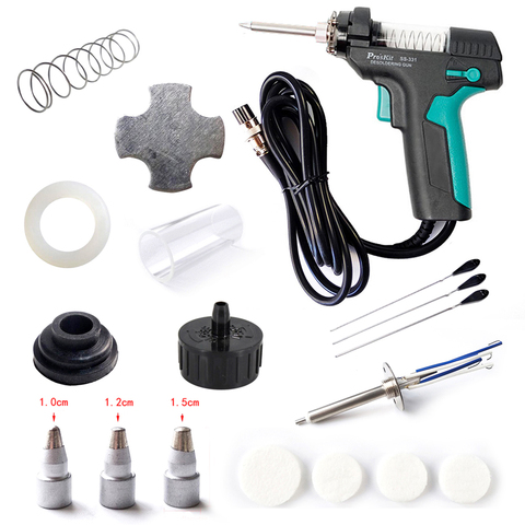 Pro'sKit SS-331H Electric Desoldering Station Tin Gun Suction Tin Pump Accessories Filter Pipe Nozzle Heater Needle Mat Spring ► Photo 1/6