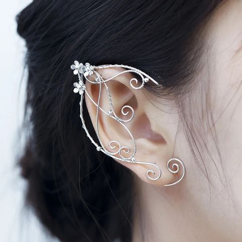 Elf Ear Cuffs Clip-on Earrings Filigree Fairy Wrap Earring Elven Cosplay Costume M2EA ► Photo 1/5