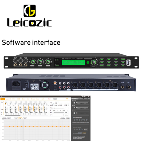 Leicozic Professional Karaoke Digital Effector Audio Processor Software & USB Pro Audio Equipment Pre Amplifier Preamp KX600 ► Photo 1/6