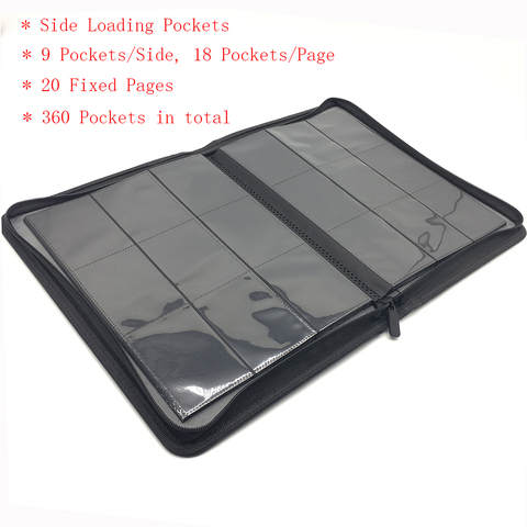 360 Pockets Side Loading Trading Card Binder - Zip Binder Album - 9 Pocket Trading Card Album Folder ► Photo 1/6