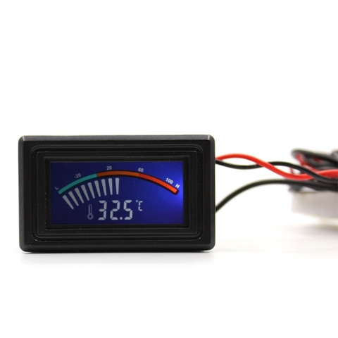 DC 5-25V Digital LCD Thermometer Temperature Meter Gauge Panel Mount C/F Water-Cooled Temperature Indicator ► Photo 1/6