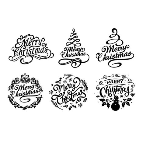 Merry Christmas and Xmas Tree Silicone Seal Stamp DIY Greeting Card Scrapbooking Embossing Photo Album Paper Card Decorations ► Photo 1/6