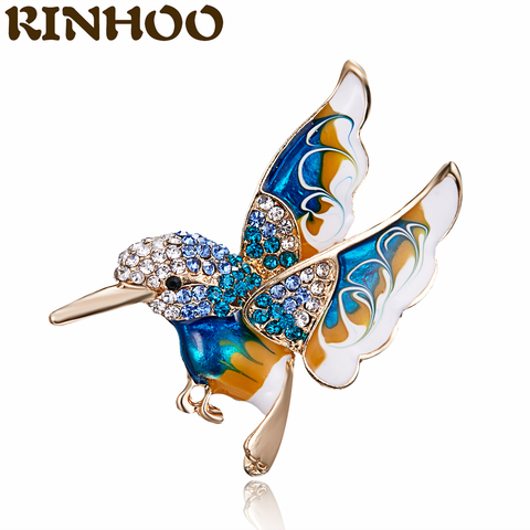 New Arrival Full Zircon Small Bird Brooches for Women Cute Hummingbird Brooch Gold Color Pin Animal Jewelry Gift Coat Ornament ► Photo 1/6