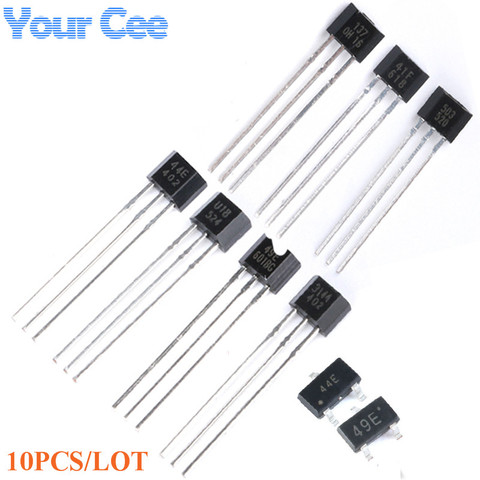 10pcs Hall Effect Sensor Switch A3144 44E U18 49E 41F 3503 OH137 Hall Element Brushless Electric Motor 44E 49E SMD High Sensitiv ► Photo 1/6