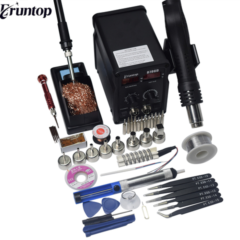 Eruntop 8786D 8586D+ 8586  Double Display  SMD Rework Station  Soldering Iron Hot Air Gun ► Photo 1/6