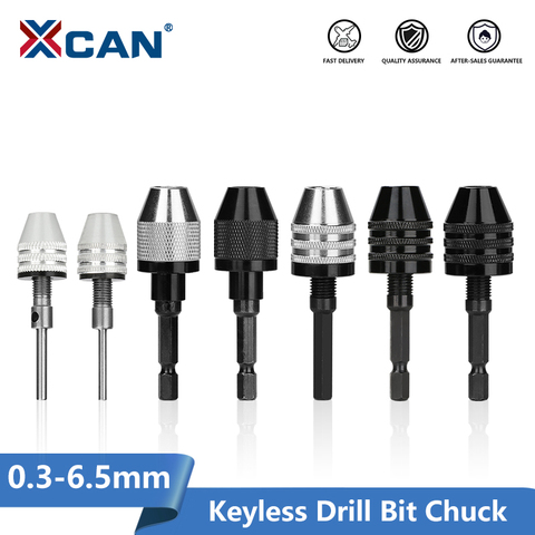 XCAN Keyless Drill Chuck 0.3-3.4mm 0.3-6.5mm 0.3-8mm Hex Shank Chuck Adapter Drill Drilling Converter Tool Drill Chuck Clamp ► Photo 1/6