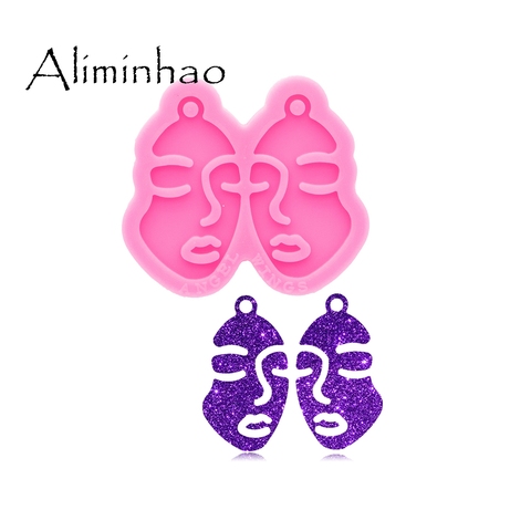 Buy Online Dy0726 S M L Super Glossy Girl Face Earring Mold Resin Silicone Mold Diy Epoxy Mould Decoration Keychain Alitools