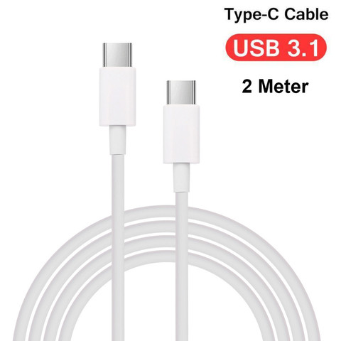 Double Type-C Data Cable Sync Fast Charger Charging Cable Line Connector 2M for MacBook for Ipad Pro 11/12.9inch In Stock ► Photo 1/6