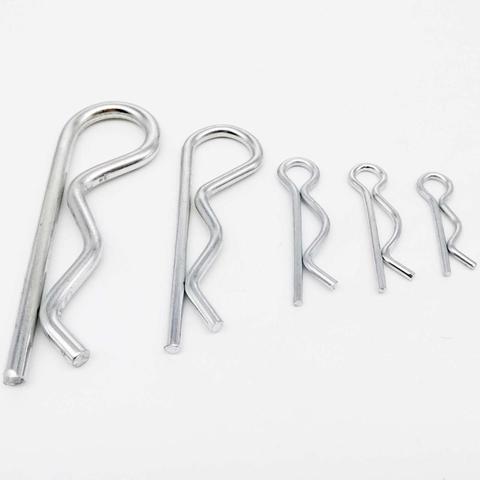 10/20pcs M1 to M4 Steel R Type Spring Cotter Pin Wave Shape Split Clip Clamp Hair Tractor Pin for Car Rod Diameter = 1 to 4mm ► Photo 1/6