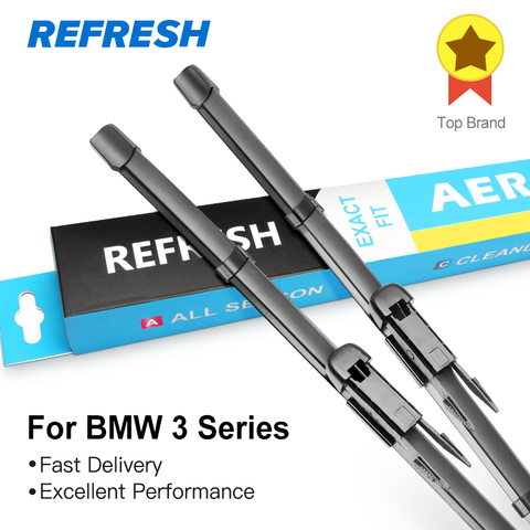 REFRESH Wiper Blades for BMW 3 Series E36 E46 E90 E91 E92 E93 F30 F31 F34 316i 318i 320i 323i 325i 328i 330i 335i 318d 320d 330d ► Photo 1/6