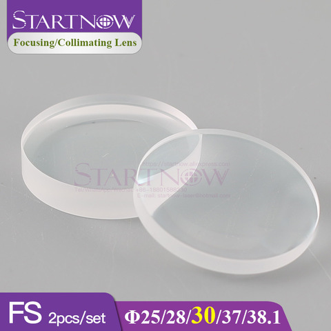 Startnow 2pcs Fiber Laser Collimating Lens 25 D28 30 37mm Quartz Focus Lens 1064nm For WSX Bodor BT240S Laser Cutting Machine ► Photo 1/6