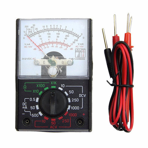 MF-110A Electric Analog Multimeter Multitester Portable Voltmeter Ammeter AC / DC Voltage Current OHM Multi Meter Tester ► Photo 1/6