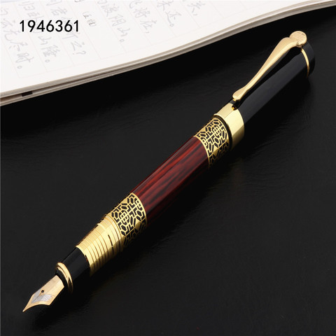 High quality 530 Golden carving Mahogany Business office School student office Supplies Fountain Pen New  Ink pen ink pen ► Photo 1/6