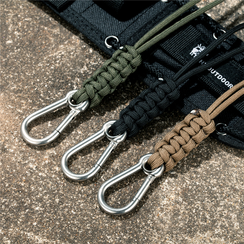 MKENDN Outdoor Umbrella Rope Camera Anti-lost Lanyard Climb Keychain Tactical Survival Tool Carabiner Hook Cord Backpack Buckle ► Photo 1/6