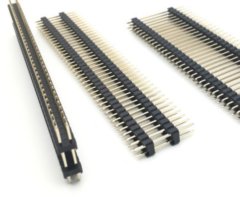 2.54mm 2*40p L20mm 25mm 30mm 40mm 2X40P Dual Row Double Plastic PCB Board Spacer Pin Header Connector Male header Berg strip ► Photo 1/1