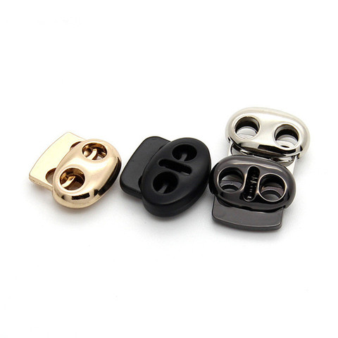 10pcs/pack 5mm Double Holes Plastic Spring Cord Locks Stoppers Sportswear Accessories ► Photo 1/1