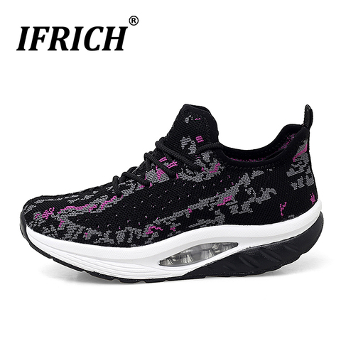 Women's Sneakers Platform Toning Wedge Zapatillas Sports Shoes for Women Swing Shoes Slimming Sneakers Fitness Gym Walking Shoes ► Photo 1/6