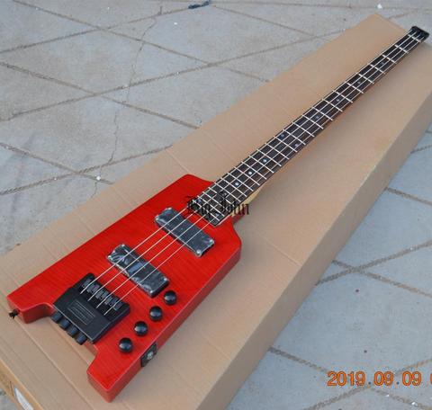 free shipping new  headless electric bass guitar in red made in China  217 ► Photo 1/6