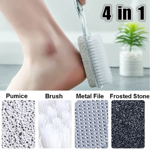 Foot Pumice Stone Brush Scrubber Callus Corn Remover Feet Massage Pedicure Exfoliating Shower Remove Dead Skin Foot Care Tool ► Photo 1/6