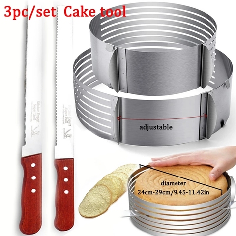 Adjustable Cake Layer Cut Mousse Kitchen Chef Serrated Toast Knife Cake Slicer Device Mold Bakeware Baking Cake Tools ► Photo 1/6