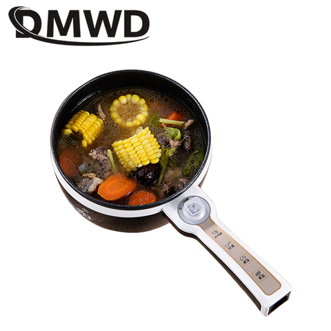 DMWD multifunction electric skillet heating pan multicooker hot pot noodles soup rice cooker egg steamer omelette frying machine ► Photo 1/6