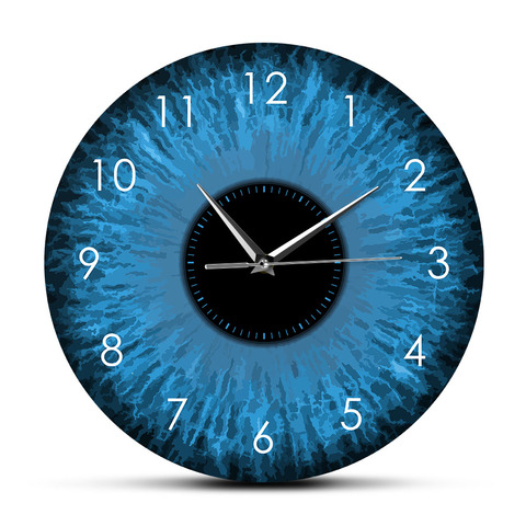 Blue Eyes Iris Opticianry Wall Clock Weird Macro Reptilian Eyeballs Eye Designed Home Decor Clock Eye Doctor Ophthalmology Gifts ► Photo 1/6