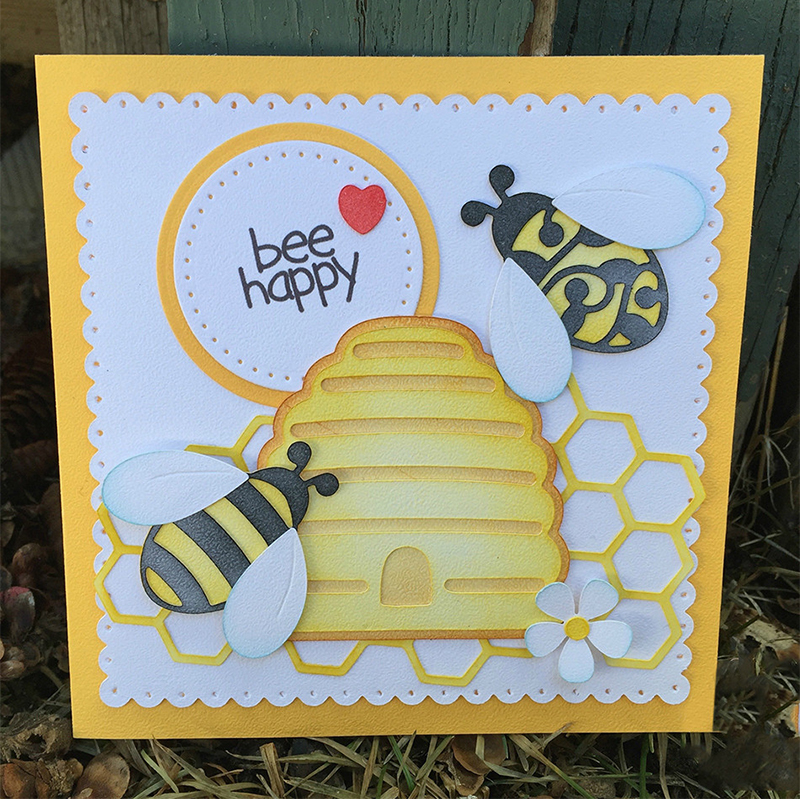 Cute Bee Metal Cutting Dies Stencils For Scrapbooking DIY Album Cards Making WN 