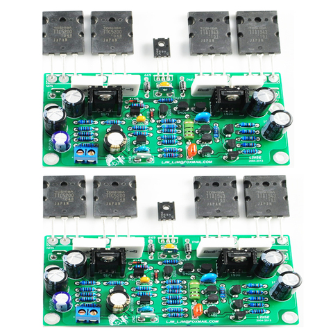 LJM L20 SE Audio Amplifier Board Toshiba A1943 C5200 Stereo Dual Channels 350W Amplifier Amp Board 4Ω 4ohm DIY kits 2pieces ► Photo 1/6