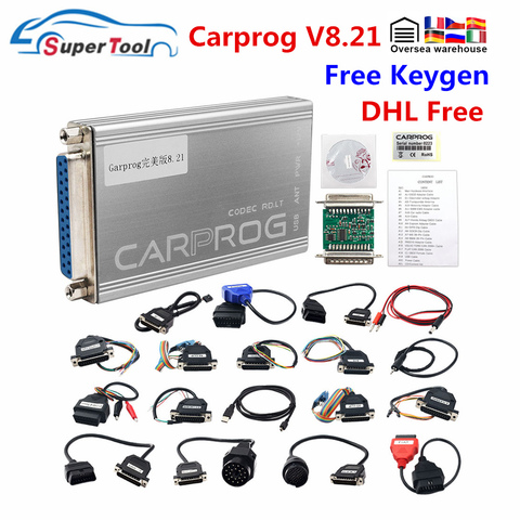 By DHL Carprog V8.21 Auto Repair Tool Online ECU Tuning Programmer With Keygen Car Prog V 8.21For Airbag Reset/Radio/Dash/IMMO ► Photo 1/6