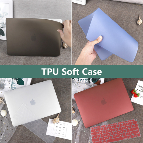 Ultra-thin TPU Soft  Case For MacBook Air 13 2022 A2179 A1932 Touch ID Pro 13 A2338 M1 A2289 A2159 A1706 Pro 16 A2141Cover ► Photo 1/6