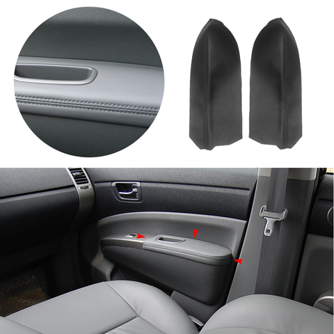 2pcs Car Front Door Armrest Panel Cover Microfiber Leather Interior Sticker Trim For Toyota Prius 2004 2005 2006 2007 2008 2009 ► Photo 1/6